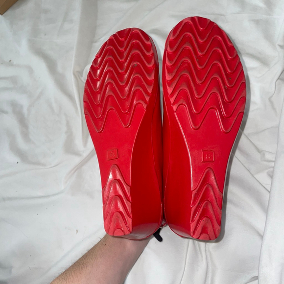 Women's FYF Red & Black Rain Boots Size 8 - Picture 7 of 10